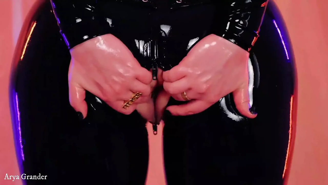Compilation of Latex Rubber Catsuit Videos by Arya Grander. Tight Shiny Fetish Clothes on Curvy Body
