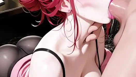 Anime Hentai - si rambut merah pantat besar dengan kontol besar di dalam