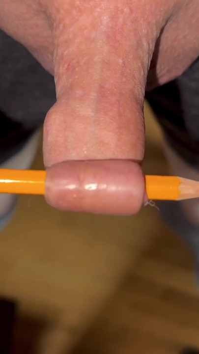 Captivating moment from "Play with my little cock and everyday objects"
