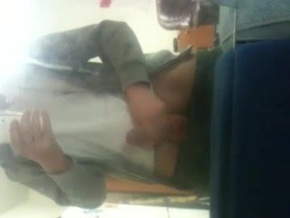 Quick mirror wank