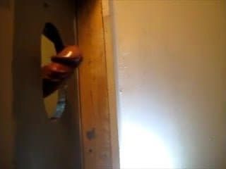 Hot sucking action at the homemade glory hole 2