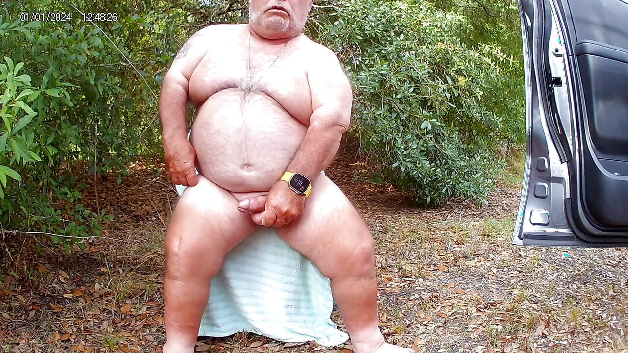 Mark Fletcher eating my cum again in the woods