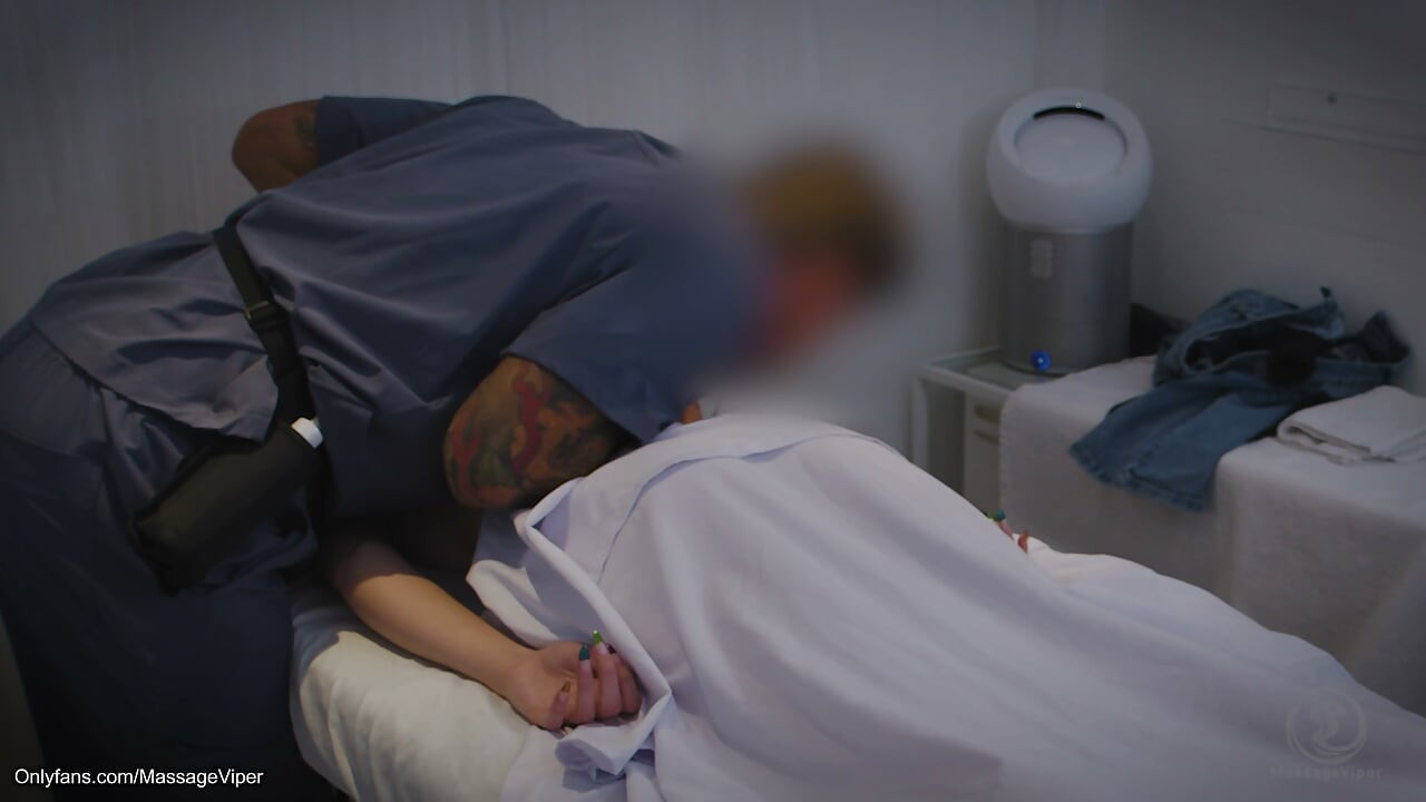 Cute girlfriend goes to the spa for a massage and gets more than she bargained for