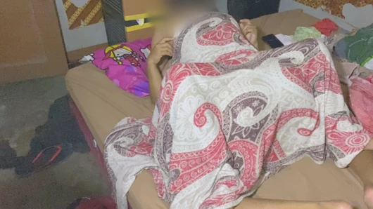 A blanket with my mother-in-law