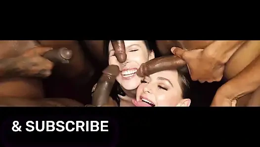 GANGbANG CREAMPIE - das zierliche brünette schätzchen ronnie violet wird im gangbang hart gefickt