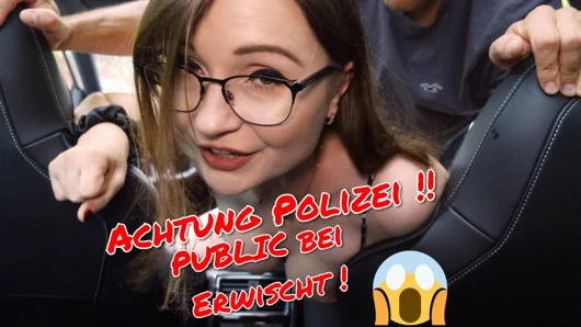 Achtung Polizei!! Public erwischt beim Auto Sex