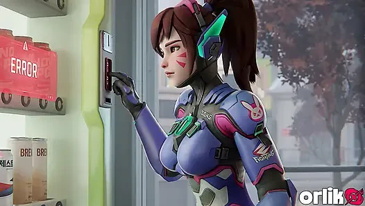 D.va Security BBC Punishment for Mischief - Double Facial Cumshot Overwatch 3D