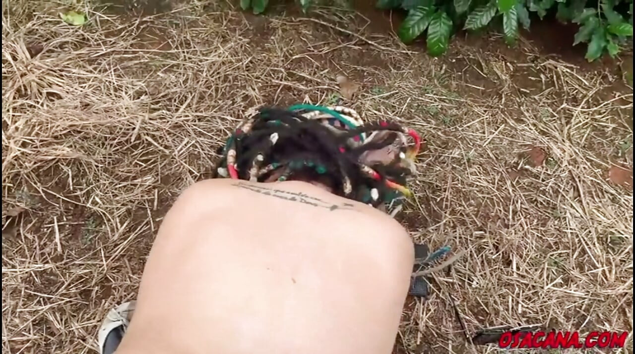 Beautiful Young Girl with Dreads Fucks Inside the Coffee Plantation