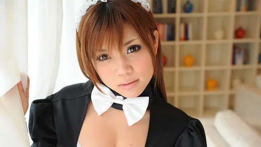 Japanese maid Nene Azami is a kinky girl, uncensored