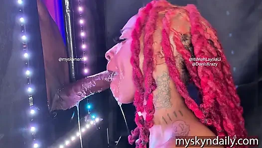 Глотка получает большой черный хуй