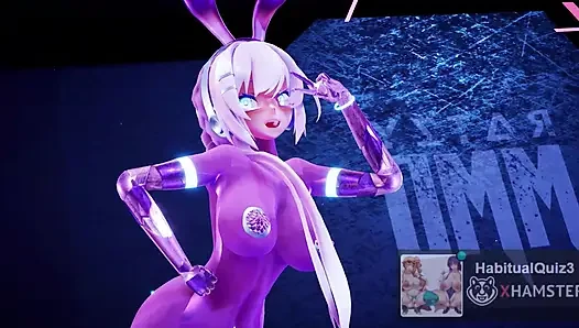 MMD R18 Супер зайчик, Butt Bass Knight хочет трахаться жестко без пощады, 3D хентай