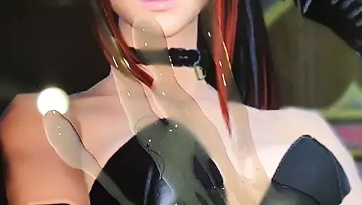 Huge spurts over FFXIV Miqo'te succubus cum tribute