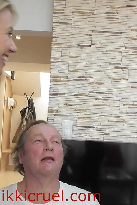Wild Blonde MILF's Spitting in Their Slaves Mouth