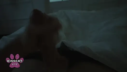 Hotwife Catches Hubby Cumming Inside Amber Kawaii and Fucks Hard in Shared Bed