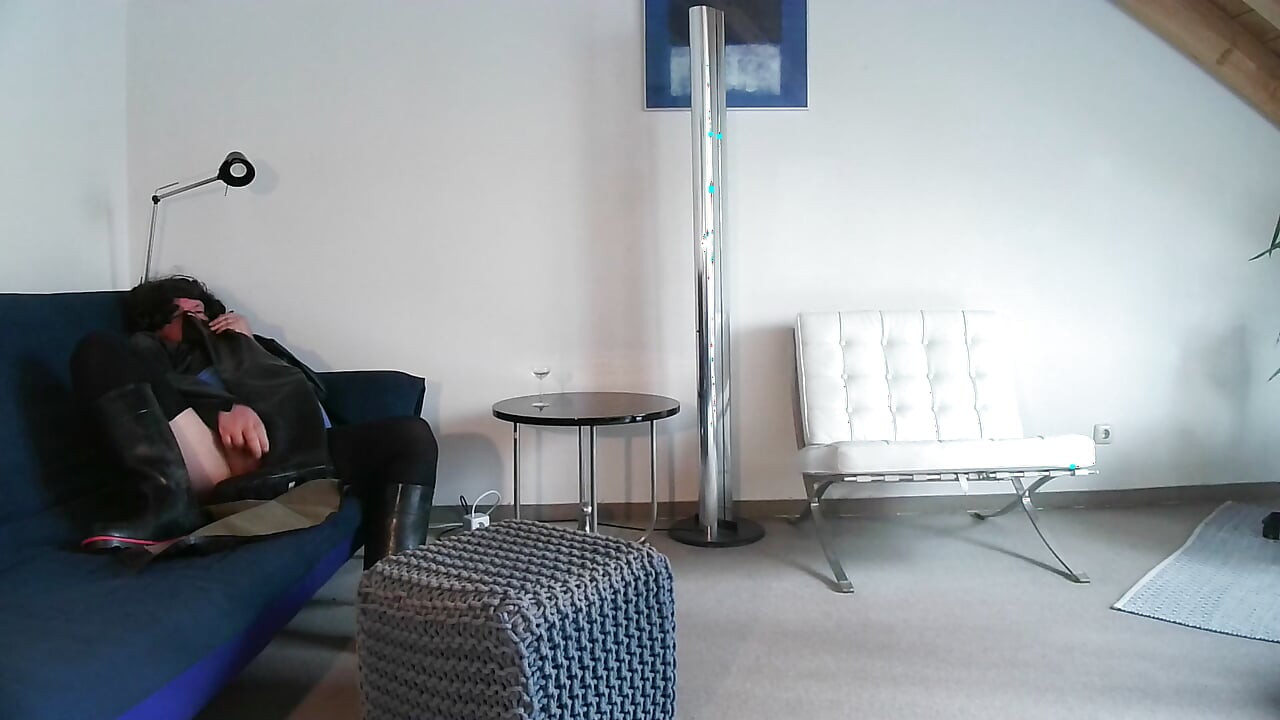 cumslut bessy piss in glass wank on boots ,fetish art by linda gumlin