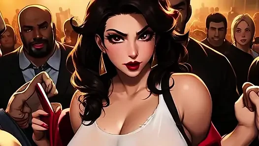 Büyük götlü orta yaşlı seksi kadınlar mosh çukurunda sikiliyor