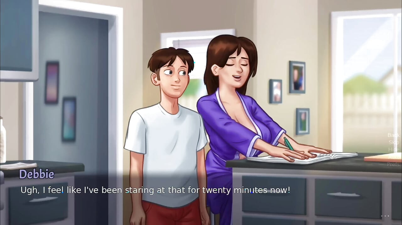 Debbie exposes her big boobs - summer time saga