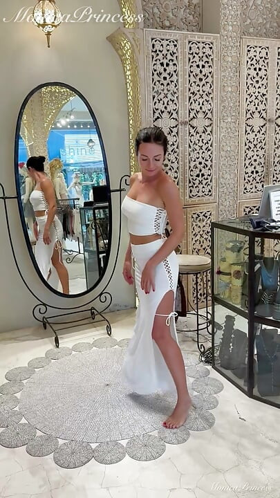 Sexy Balinese Outfits Try on in Boutique