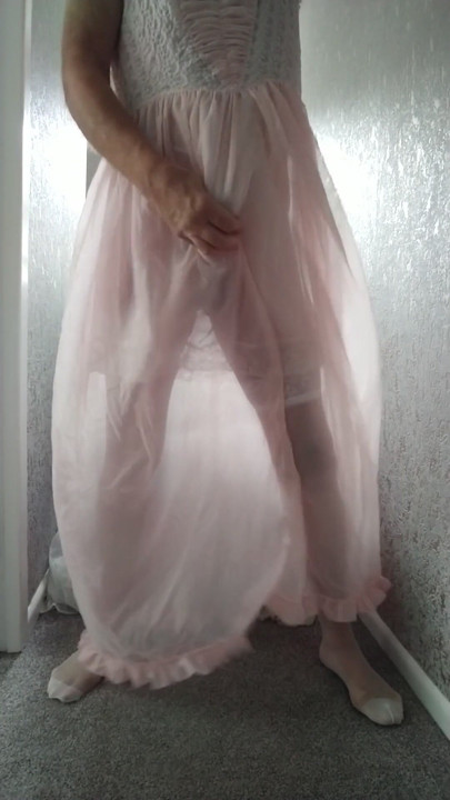 Trying on my transparent lingerie and nighties | Clip 1