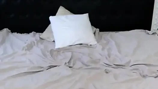 Trying my stepmom's clothes and stuffing my pussy with her panties