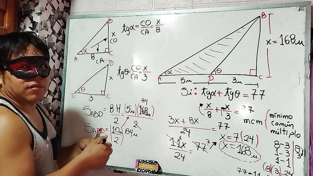 27 Trigonometry Calculate the Height and Area of the Triangle - Sexual Mathematics - Azaghal Soul