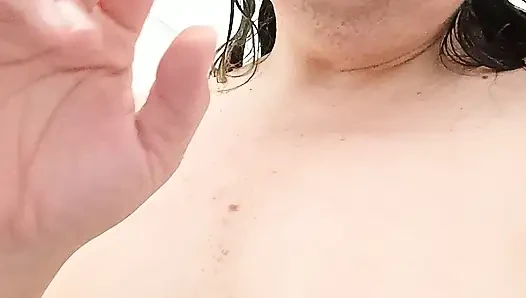 Showering in a public shower