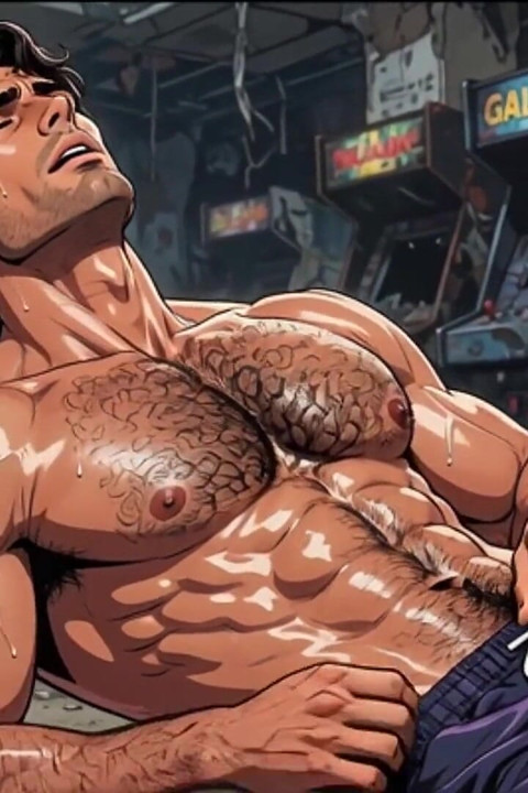 Sweaty Hunks in Arcade Animation