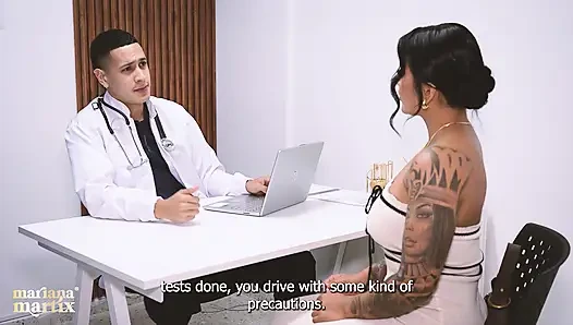At my doctor's appointment I end up getting fucked by the doctor's big cock - Mariana Martix & Max Betancur