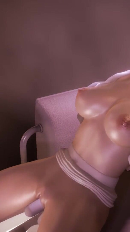 Sexy Blonde Asian Double Dildo Music Masturbation | Clip 1