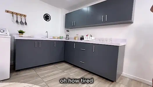 I FUCK MY STEPMOM'S FRIEND IN THE KITCHEN I MAKE HER HAVE AN ORGASM WITH MY HUGE COCK