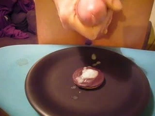 Creamy topped jaffa cake