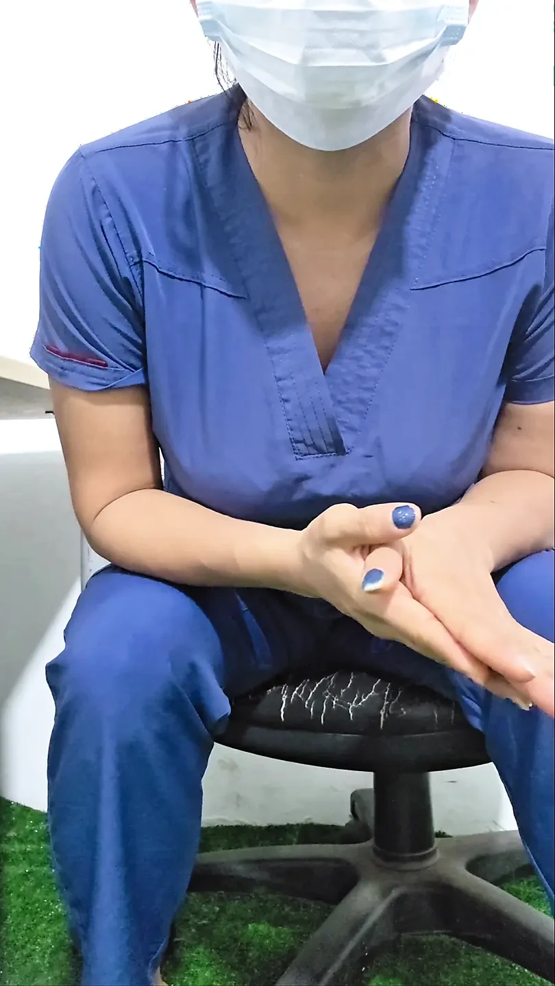 nurse plays alone at work No patients today!