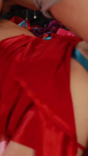 Emotional moment from "2299eosr - French Amateur, Clothed-Sex, Satin Lingerie (Bra, Corset, Thong, Panties), Rimming, Dogging"