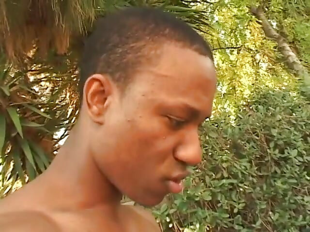 Busty black MILF gets double penetrated by the pool
