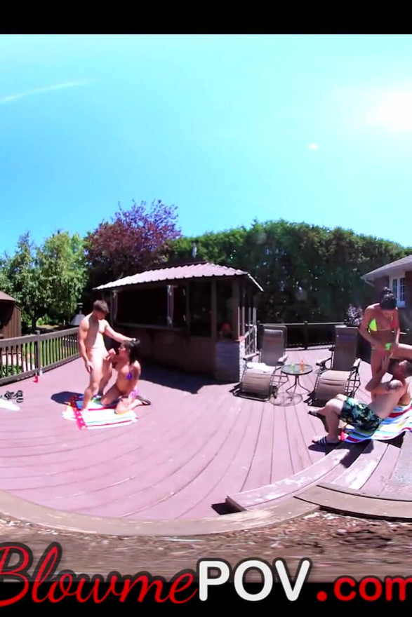 VR couple swapping orgy 4some