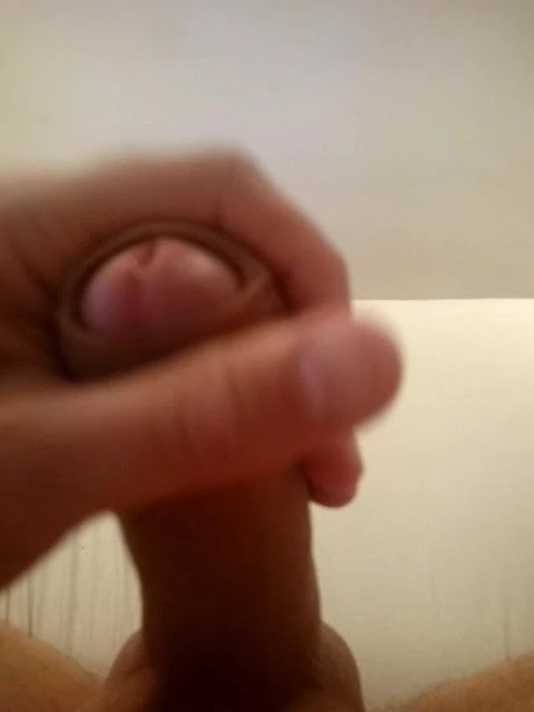 big cock is getting hard - masturbation - Pre Cum