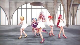 MMD R-18 Аниме-девушки сексуально танцуют, клип 254