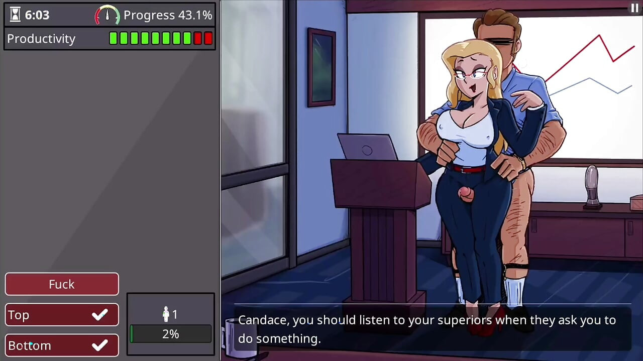 Girl with big boobs and big ass takes monster cock - barely working gameplay level 3