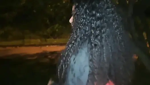 I met this neighbor on the street and I had her suck in public