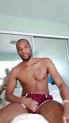 Hard Cum After Stroking BBC on Cam!