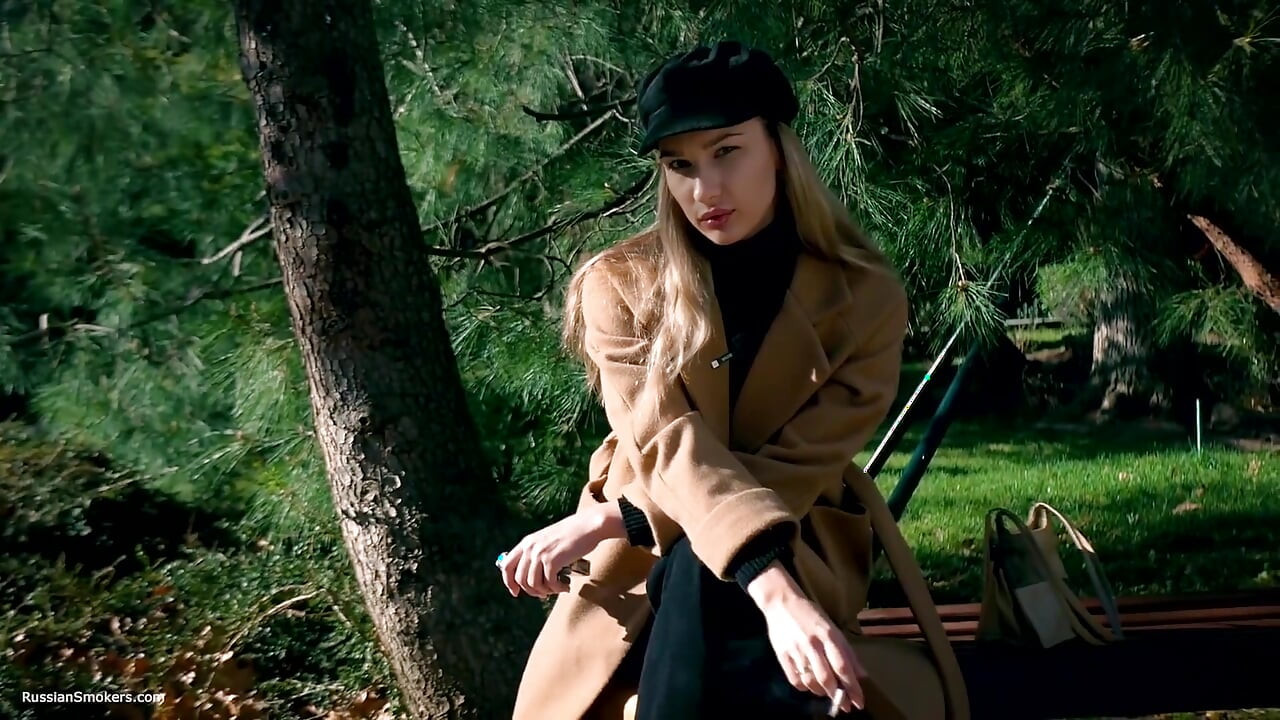 Outdoors Smoking with Beaty Russian Girl 2