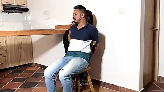 Mugger Breaks Into Our House, Ties Us up and We End up Fucking