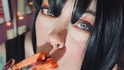 Hot Wife Tina Snua Smoking A Cork 100 Cigarette In Satin Gloves & Jewellery