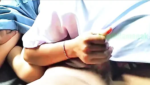 The girl fucked her boyfriend after school