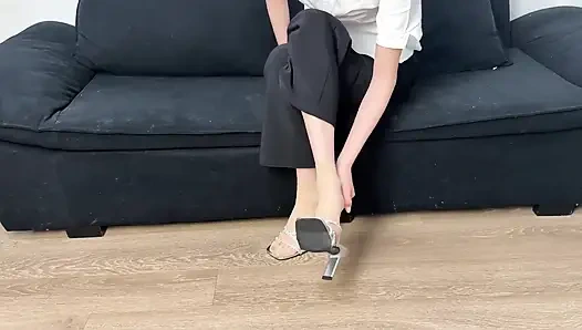 The Climax of Handcuffs on the Sofa