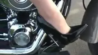 cum high heels motorcycle