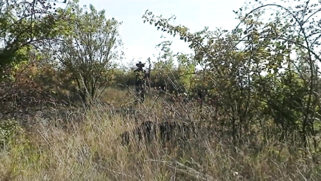 Dirty old hunter fucks his friend's teen stepdaughter outdoors