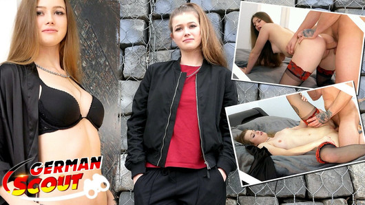 GERMAN SCOUT - KLEINE MAUS (18) Olivia Spark bei Model Casting gefickt