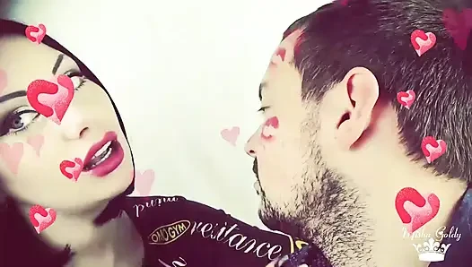 Valentines gesichts- und körper küssen zusammenstellung!