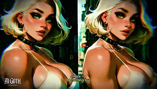 White Hair Goth Bitch: "Ruin Me" - Extreme Confession (4K AI)